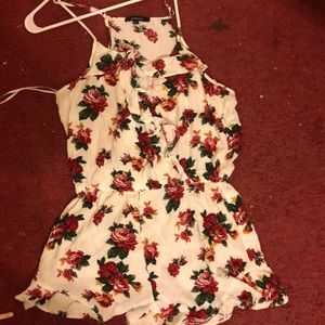 A floweral jumpsuit